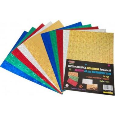 Carta olografica adesiva 10fg col ass