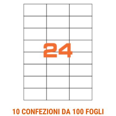 Cf.100 etichette ades. su a4 70x37