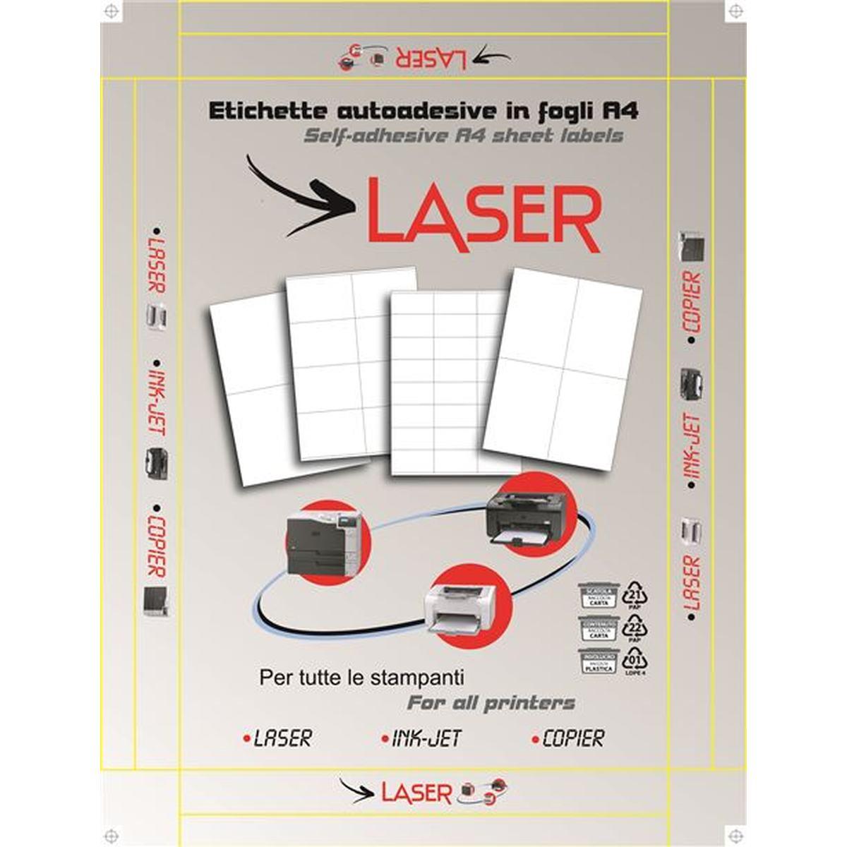 Cf.100 etichette ades. su a4 210x99