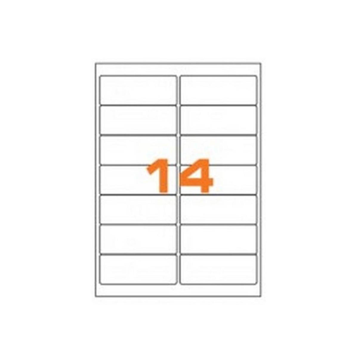 Cf.100 etichette ades. su a4 99,1x38,1