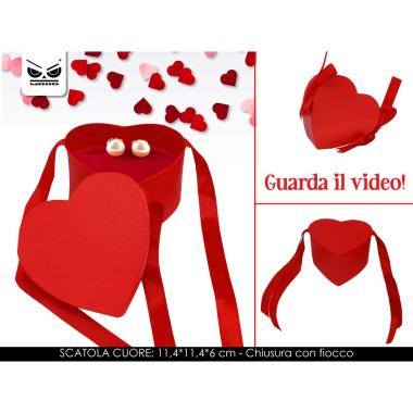 Mini scatolina cuore con fiocchi