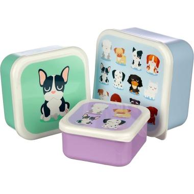 Set 3 contenitori per alimenti dog squad