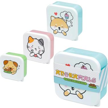 Set 3 contenitori per alimenti s/l/xl cuccioli