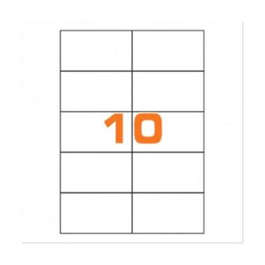 Cf.100 etichette ades. su a4 105x57