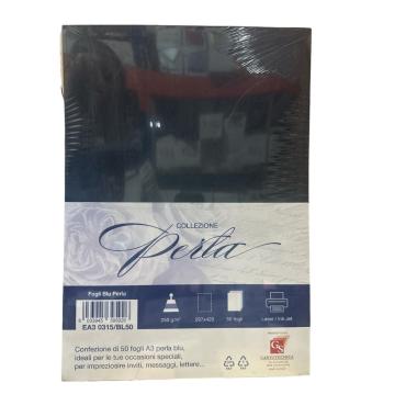 Blister 50 fogli a3 gr.250 blu perla
