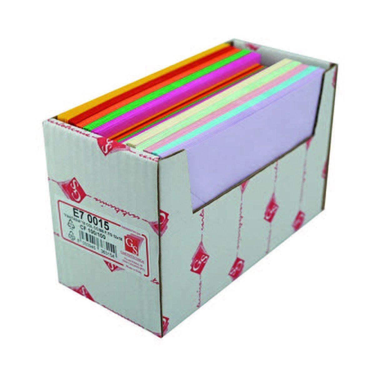 Buste e cartoncino 12x18 10 col ass cf100/100