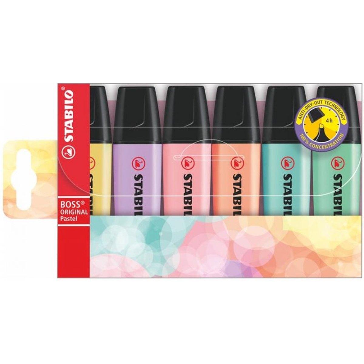Stabilo boos pastel 6pz