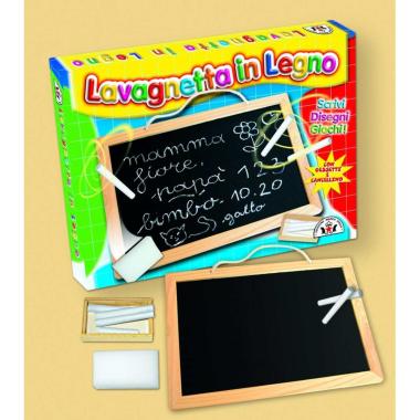 Lavagna in legno 24x34 con gessetti e cancellino in scatola