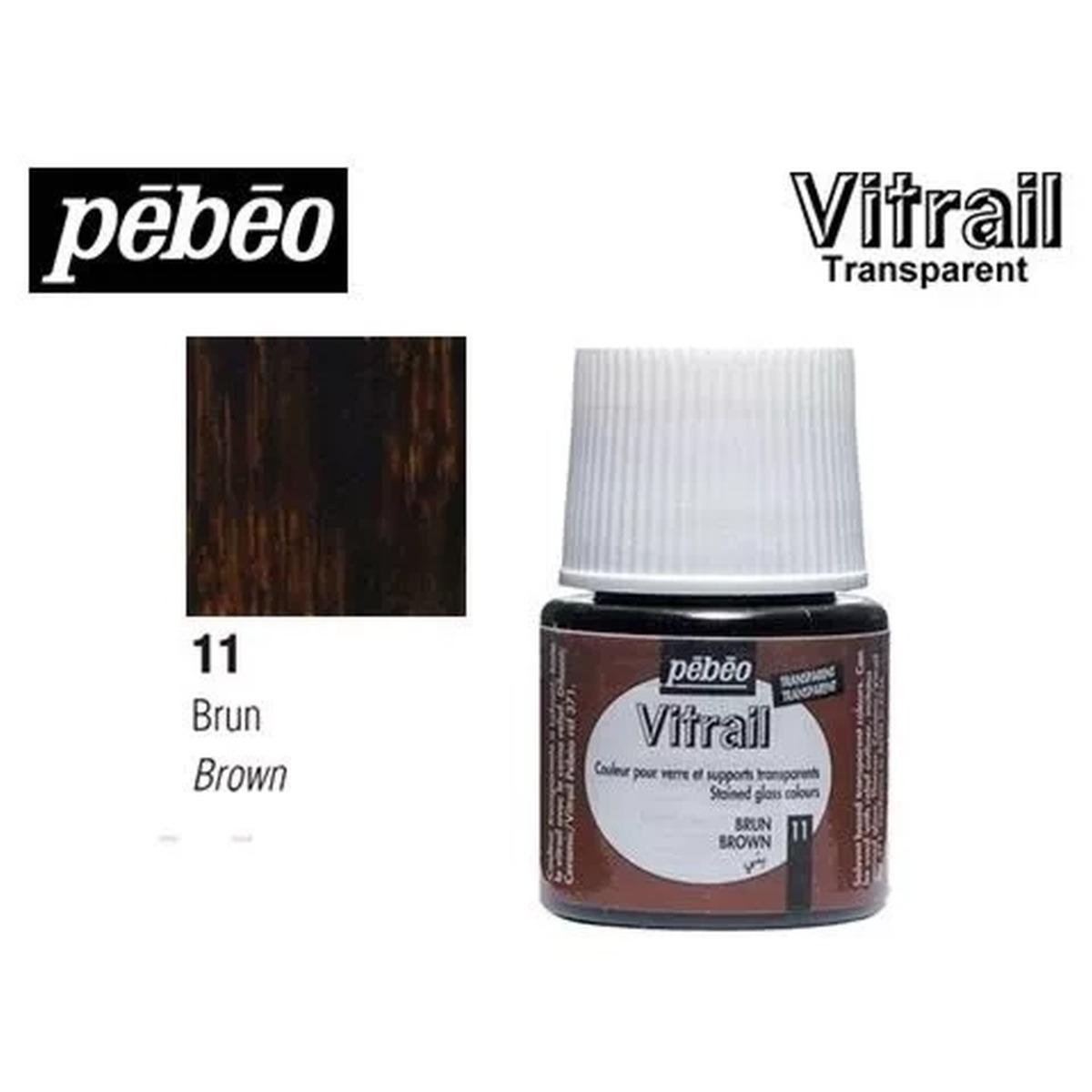 Colori per vetro vitrail 45ml bruno