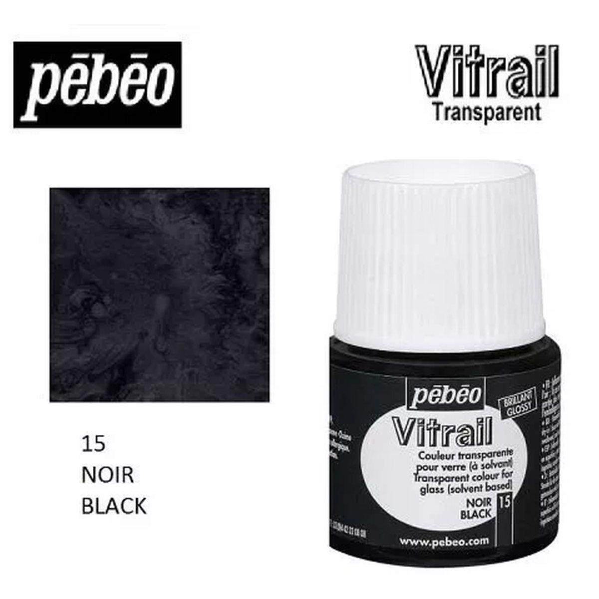 Colori per vetro vitrail 45ml nero