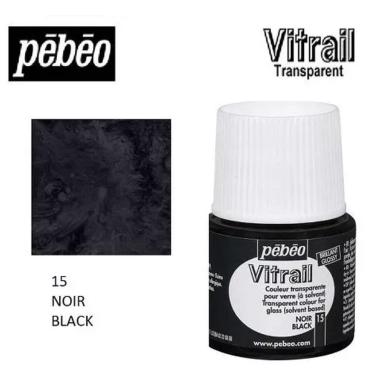 Colori per vetro vitrail 45ml nero
